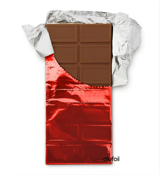 Colored confectioners foil sheets for wrapping candy and chocolate – Alufoil